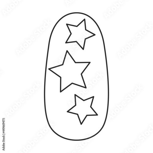 Nail of manicure vector icon.Outline vector icon isolated on white background nail of manicure.