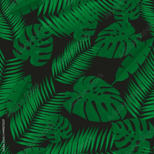 tropical vector print. tropical seamless plants. abstraction for clothing or print