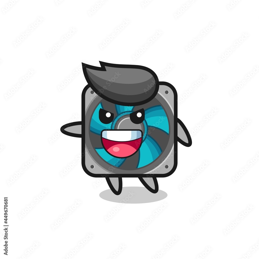 computer fan cartoon with very excited pose computer fan cartoon with very excited pose