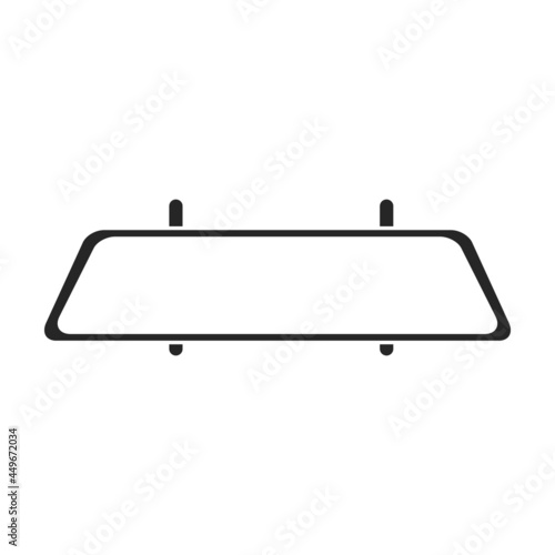 Rear view mirrors vector icon.Black vector icon isolated on white background rear view mirrors.