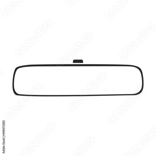 Rear view mirrors vector icon.Black vector icon isolated on white background rear view mirrors.