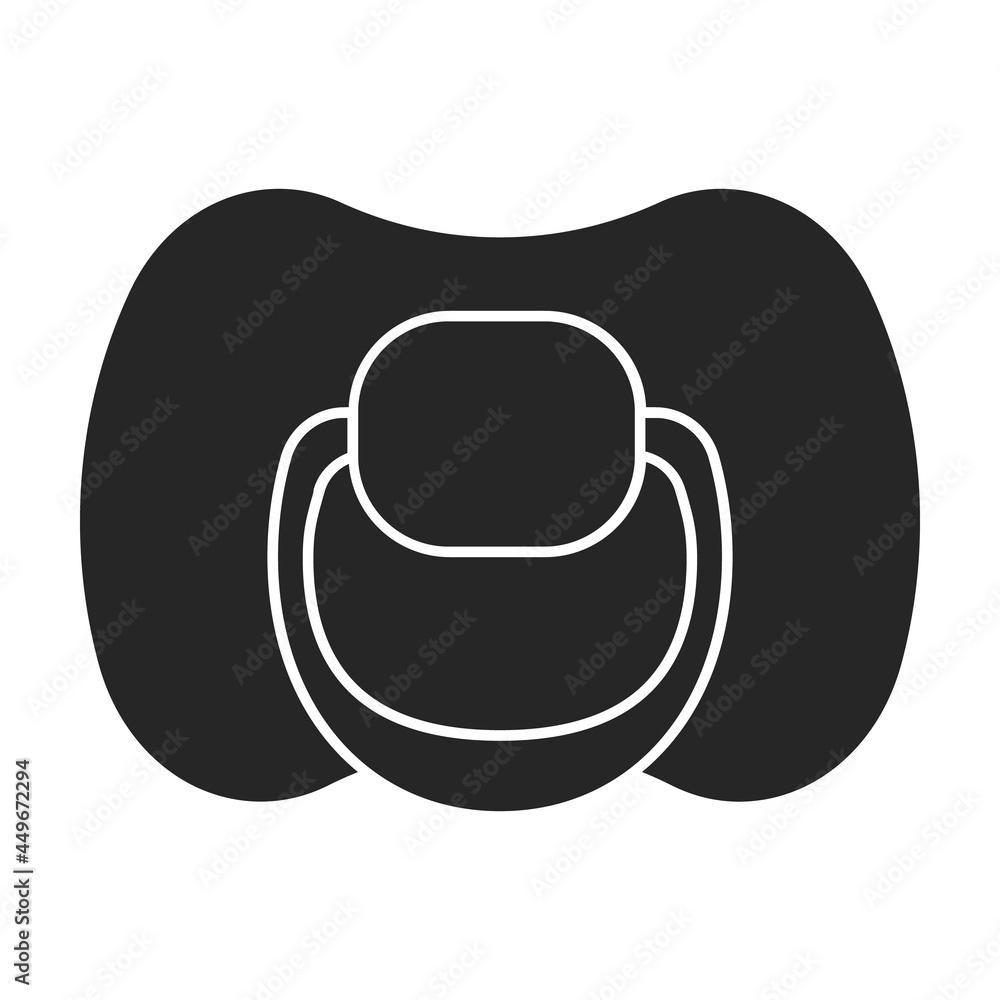 Pacifier vector icon.Black vector icon isolated on white background pacifier. Pacifier vector icon.Black vector icon isolated on white background pacifier.