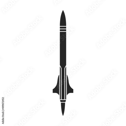Ballistic missile vector icon.Black vector icon isolated on white background ballistic missile.