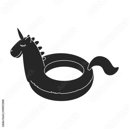 Inflatable mattress vector icon.Black vector icon isolated on white background inflatable mattress.