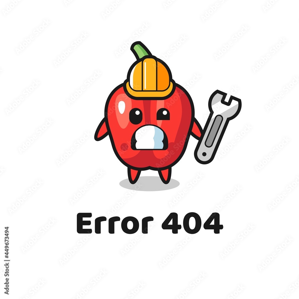 error 404 with the cute red bell pepper mascot error 404 with the cute red bell pepper mascot