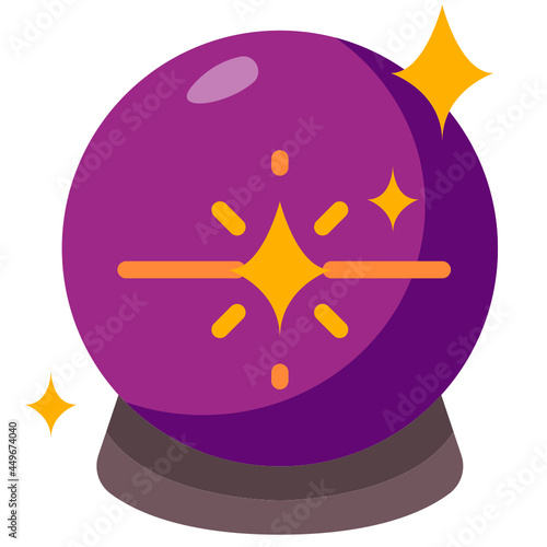 crystal ball flat icon
