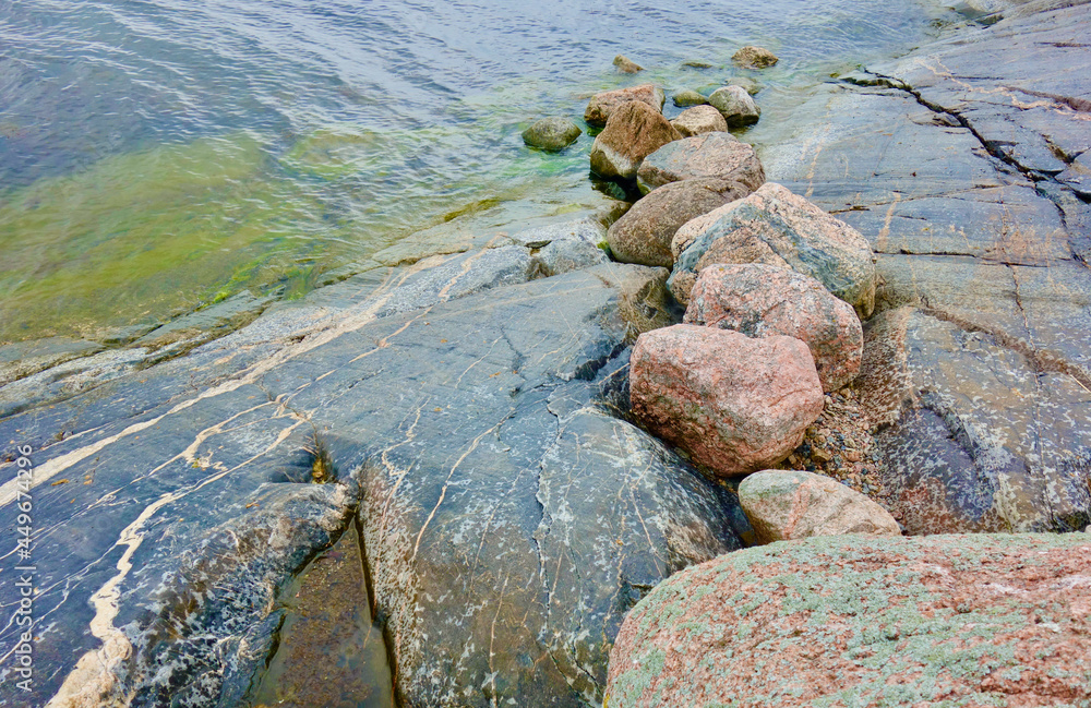 Naklejka premium Rocks on the beach