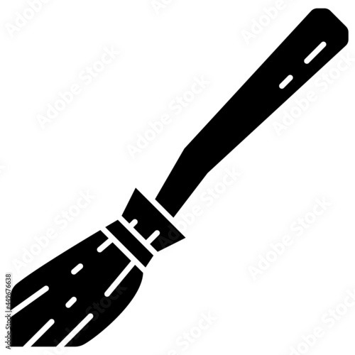 witch broom solid icon