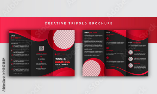 Trifold brochure template, Trifold brochure, Trifold brochure letter, Corporate modern trifold brochure layout design, Creative brochure
