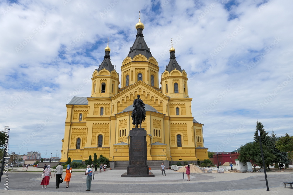 Nizhny Novgorod, Russia, st. Arrow 3a. 05.08.2021. Temple of Alexander Nevsky. Cathedral of the Holy Blessed Prince Alexander Nevsky.