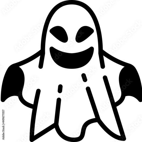 ghost solid line icon