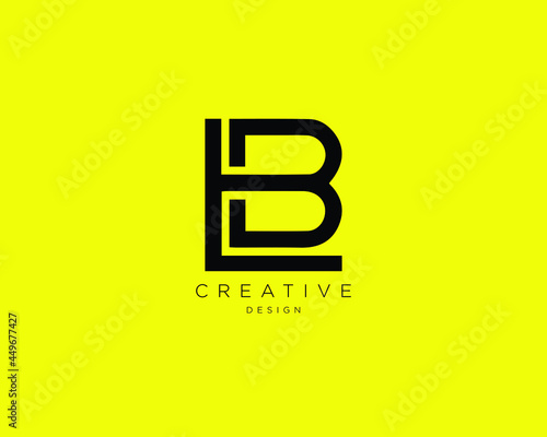Creative and Minimalist Letter LB Logo Design Icon, Editable in Vector Format
