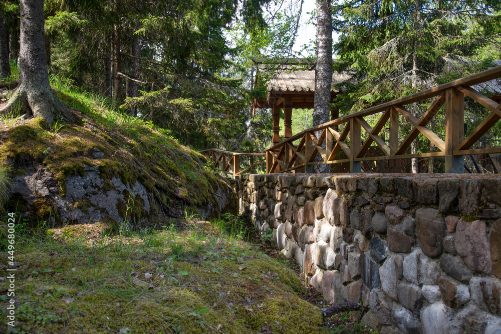 Fototapeta premium stonу bridge in a forest