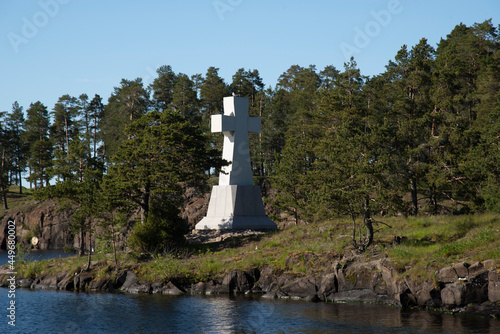 White Cross on the island © Dmitry