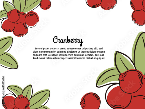 Cranberry isolated on white background