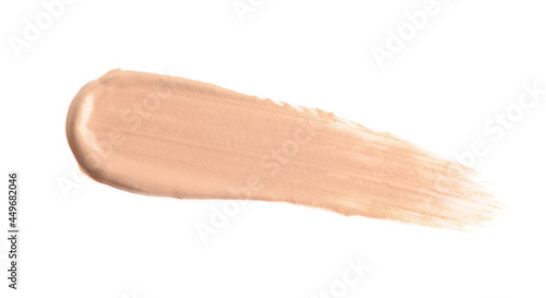 Smear of liquid skin foundation isolated on white, top view © New Africa