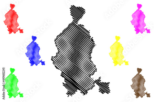 Varese province (Italy, Italian Republic, Lombardy region) map vector illustration, scribble sketch Province of Varese map