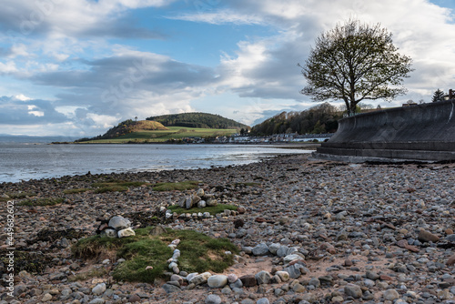 Ormond Hill and wood Hill seen from the beach at Avoch