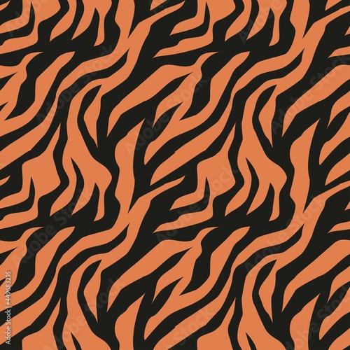 vector tiger pattern. seamless tiger stripe print for clothing or print