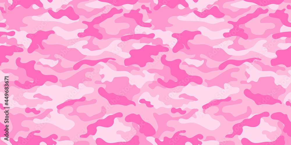 vector camouflage pattern for clothing design. Pink camouflage military pattern