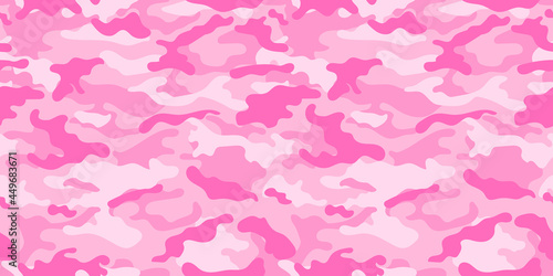 vector camouflage pattern for clothing design. Pink camouflage military pattern