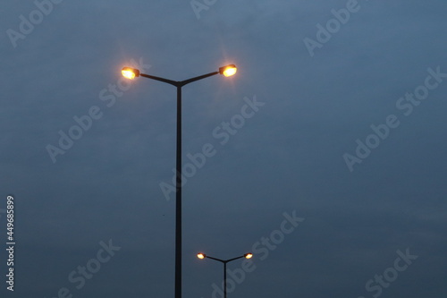 street lamp on sky