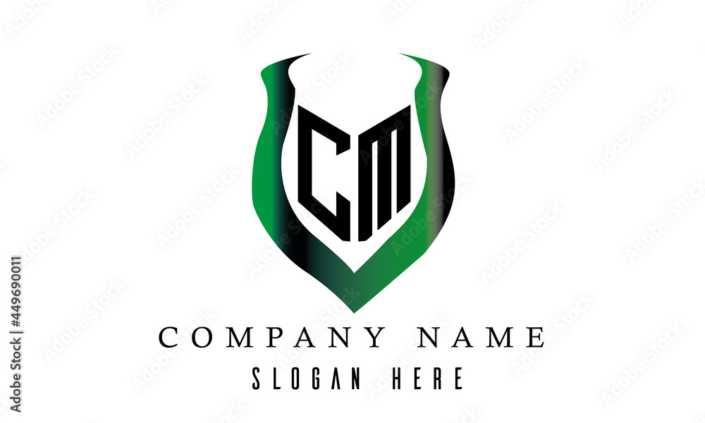 CM shield latter logo design CM shield latter logo design