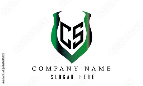 CS shield latter logo design