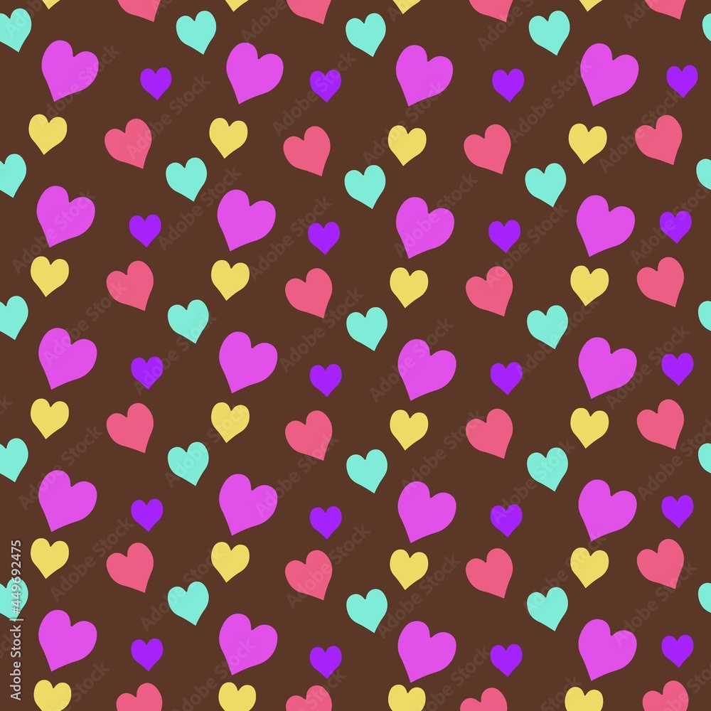 hearts on chocolate