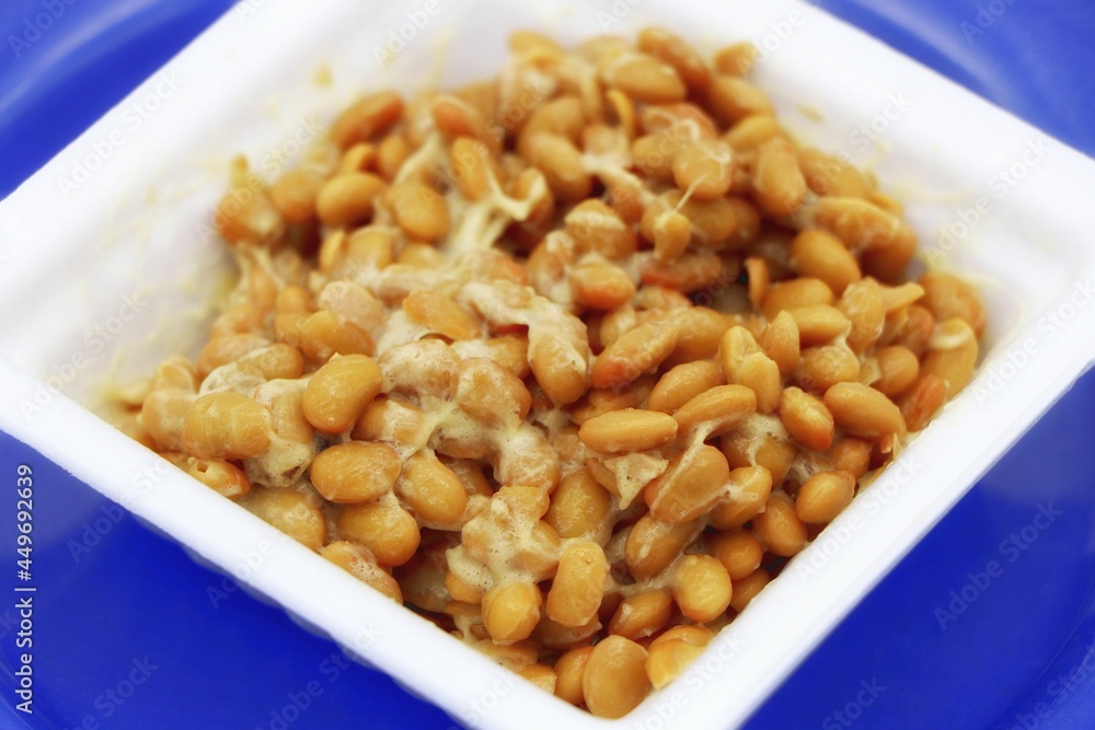 Close up of fresh Natto Close up of fresh Natto
