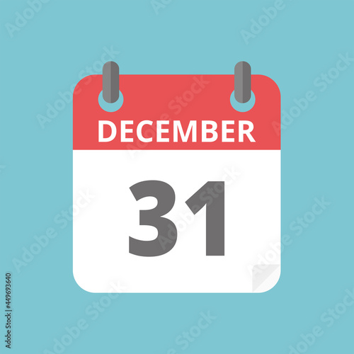December 31 - Vector calendar icon photo