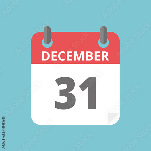 December 31 - Vector calendar icon