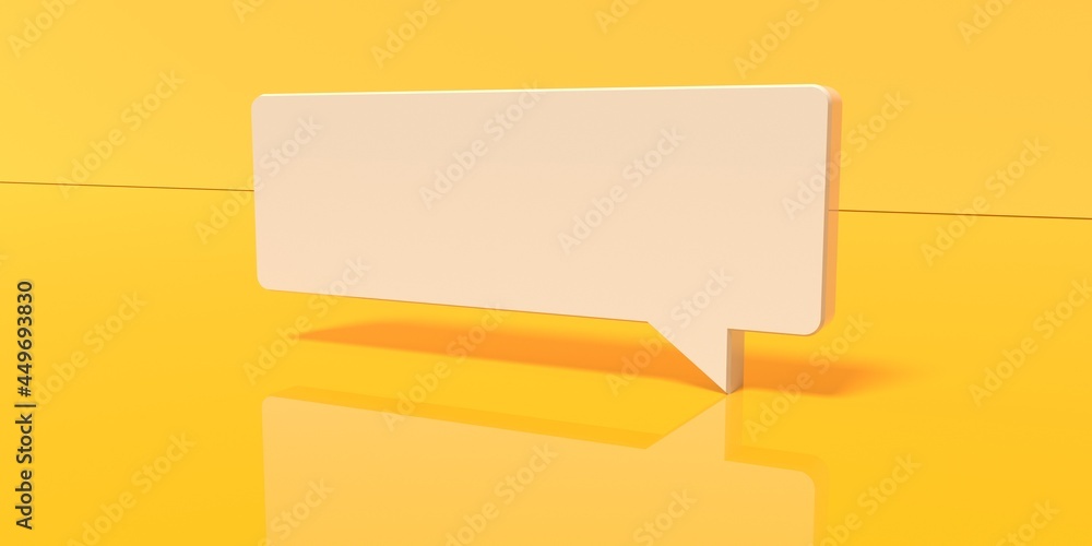 3D render of speech bubble 3D render of speech bubble