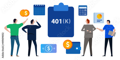 401k plan pension retirement saving account financial investment management photo