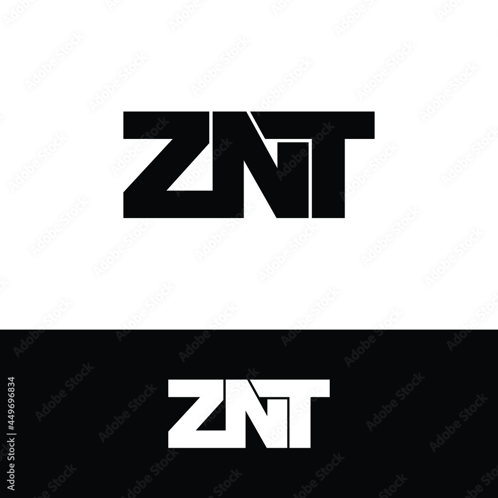 ZNT letter monogram logo design vector ZNT letter monogram logo design vector