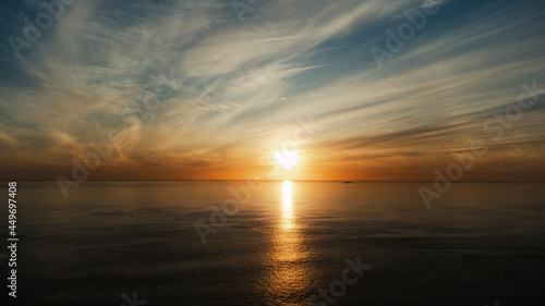 Sunset view over the Atlantic Ocean