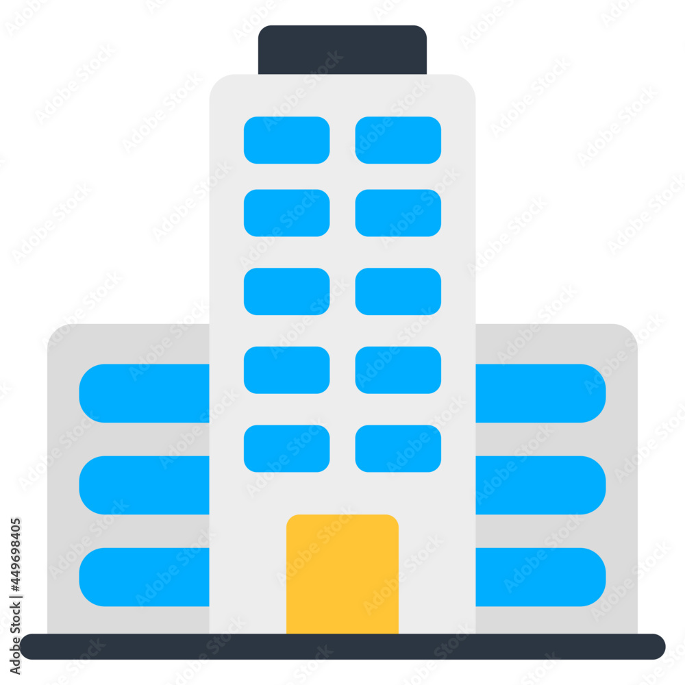 High raise architecture, flat design of building icon
High raise architecture, flat design of building icon