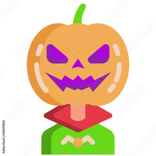 jack o lantern flat icon