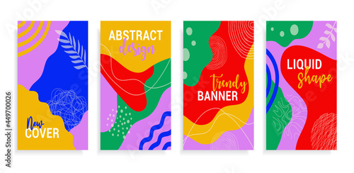 Abstract summer doodle hand drawn background, colorful banner, bright floral flyer. Design template art creative summer party card. Vector illustration.