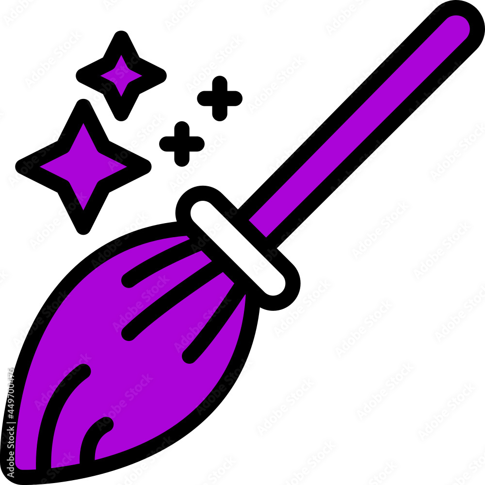 broom one color icon broom one color icon