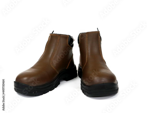 Brown boots with zippers, are comfortable footwear to protect your feet from injury, these shoes are made of leather