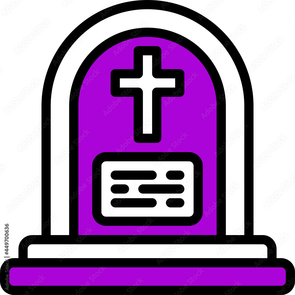 Fototapeta premium tomb one color icon