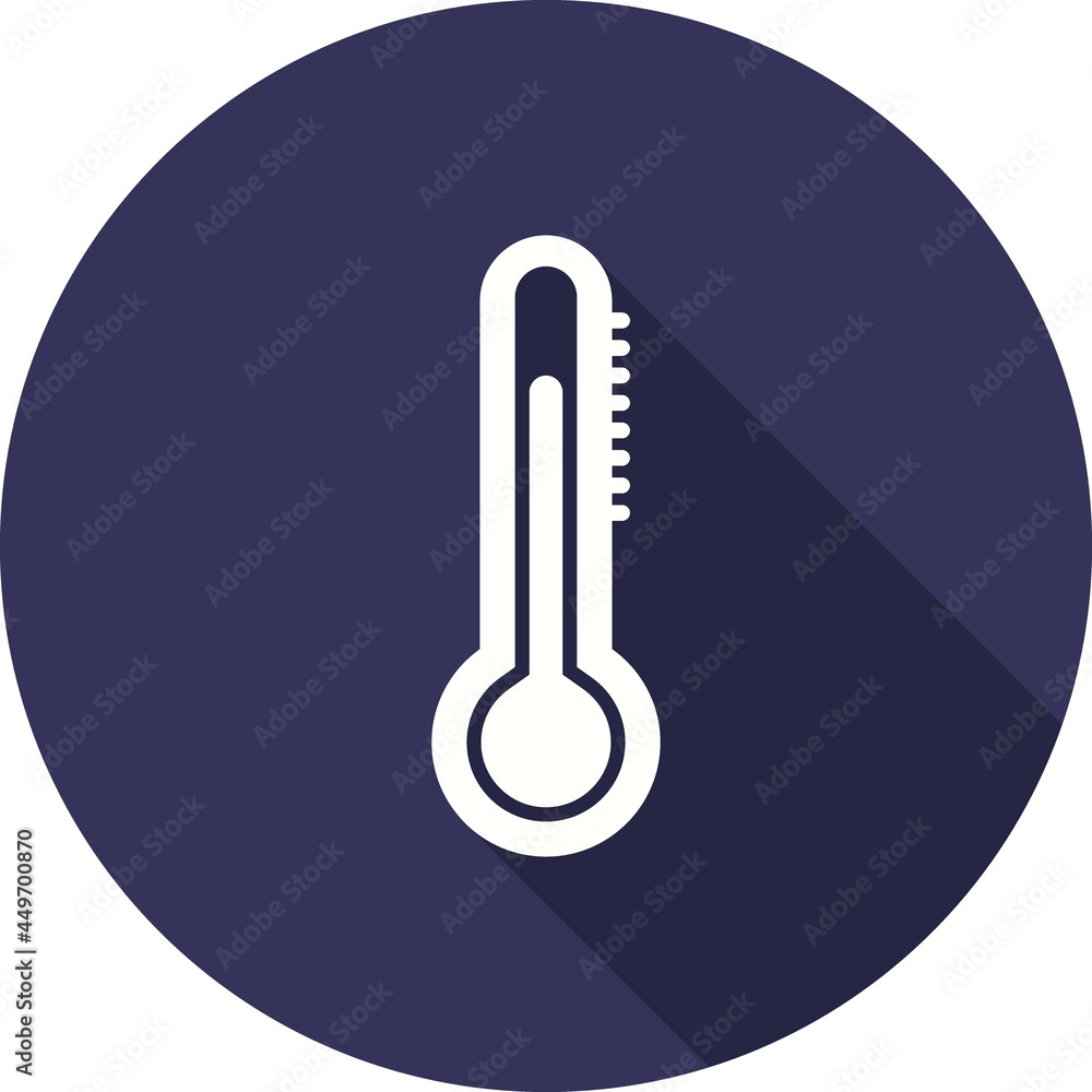 Thermometer Glyph Shadow Vector Icon Design Thermometer Glyph Shadow Vector Icon Design