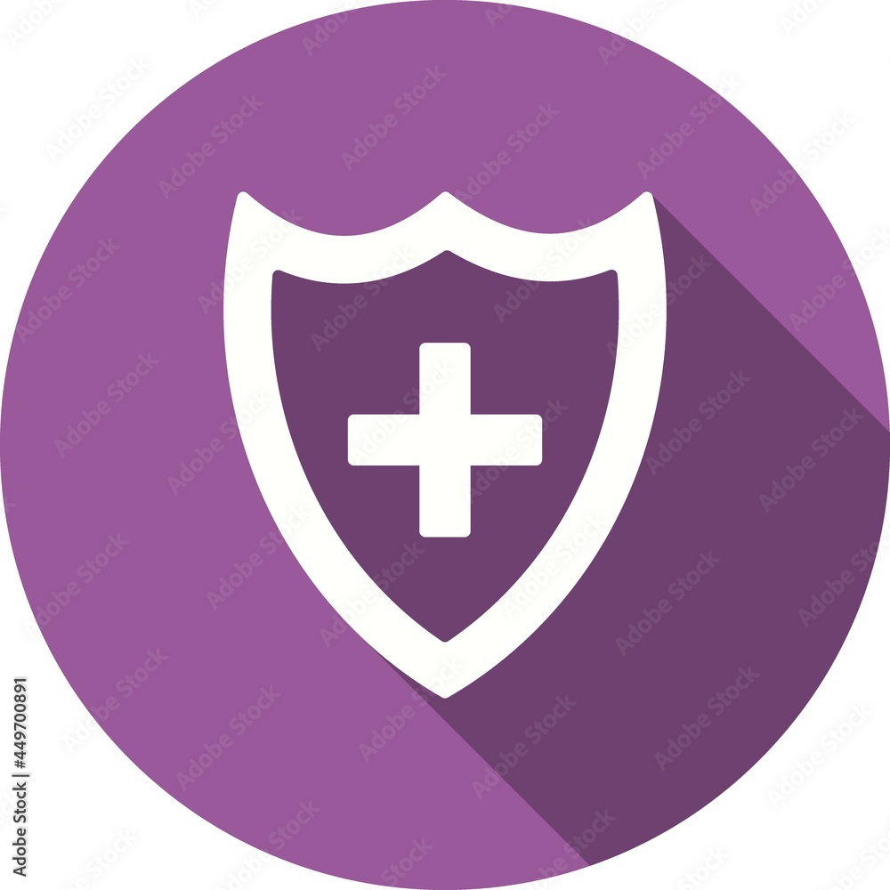 Medical Shield Glyph Shadow Vector Icon Design Medical Shield Glyph Shadow Vector Icon Design