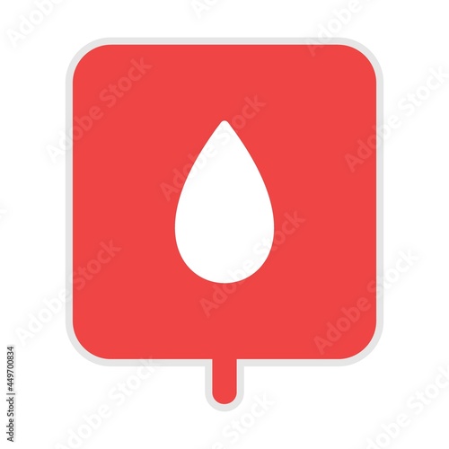 Blood Bag Flat Vector Icon Design