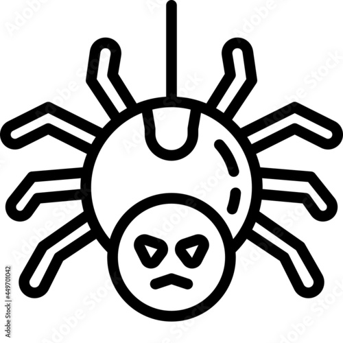 spider line icon