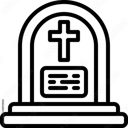 tomb line icon