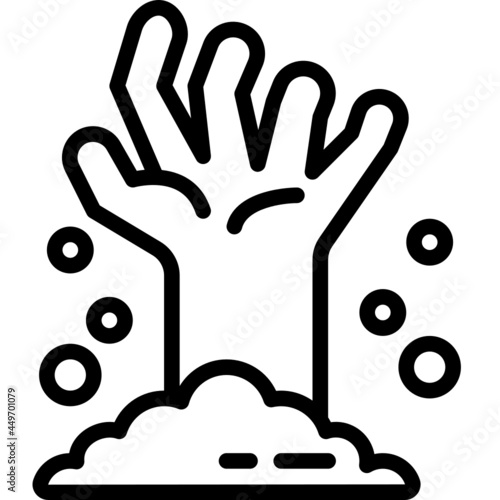 zombie line icon