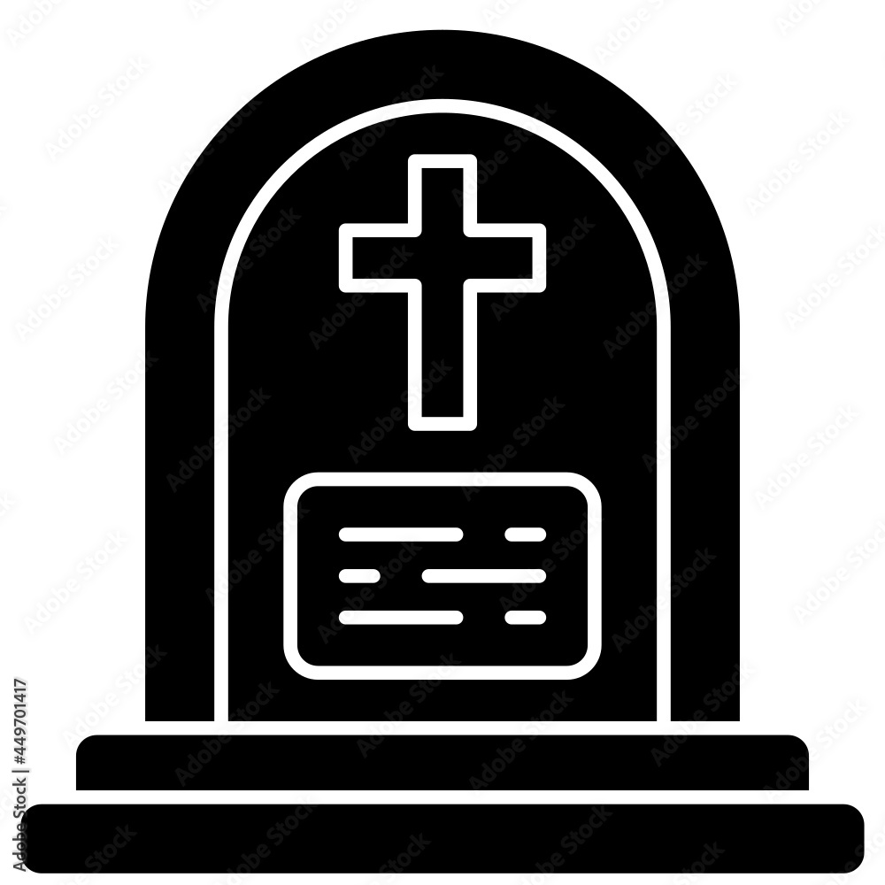 Fototapeta premium tomb solid icon