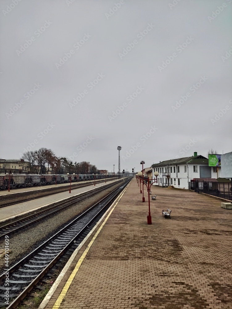 Fototapeta premium train on railway